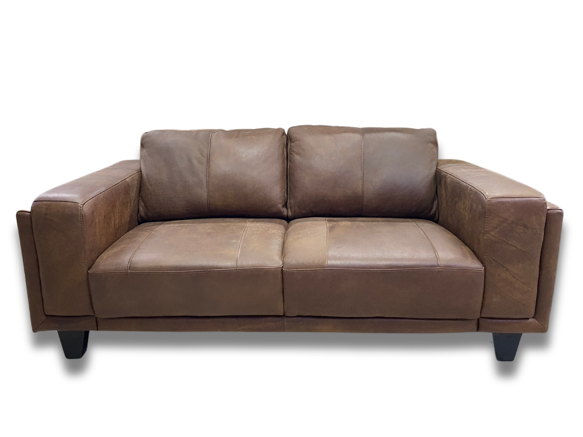 Florida Leather Corner Sofa Side View