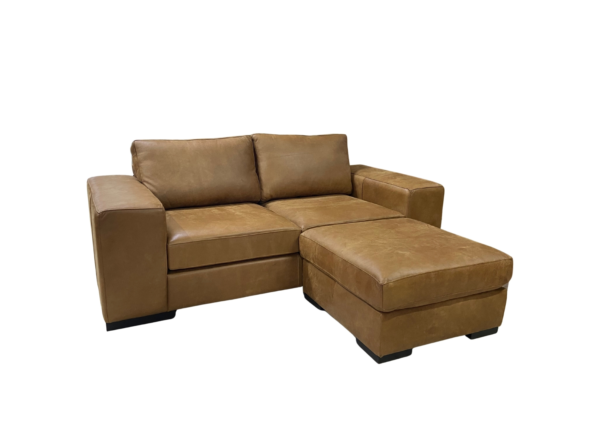 Matching Gemsbok genuine leather ottoman