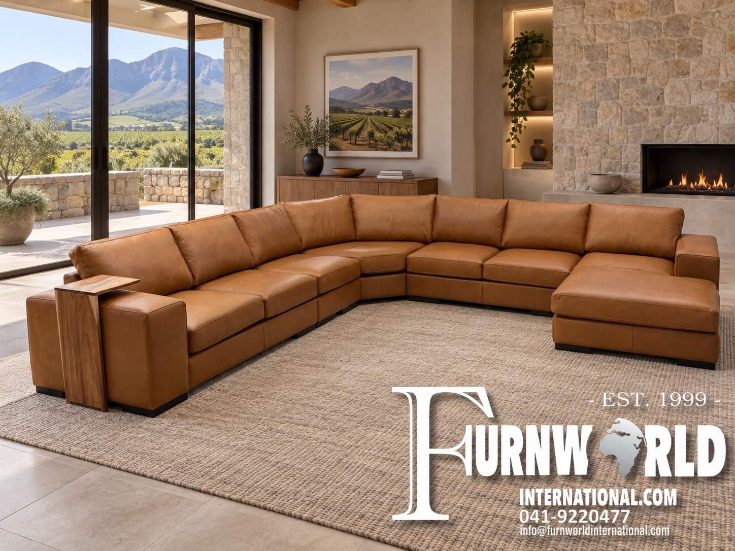 Gemsbok U-Shape Corner-Unit 5-Piece with Daybed
