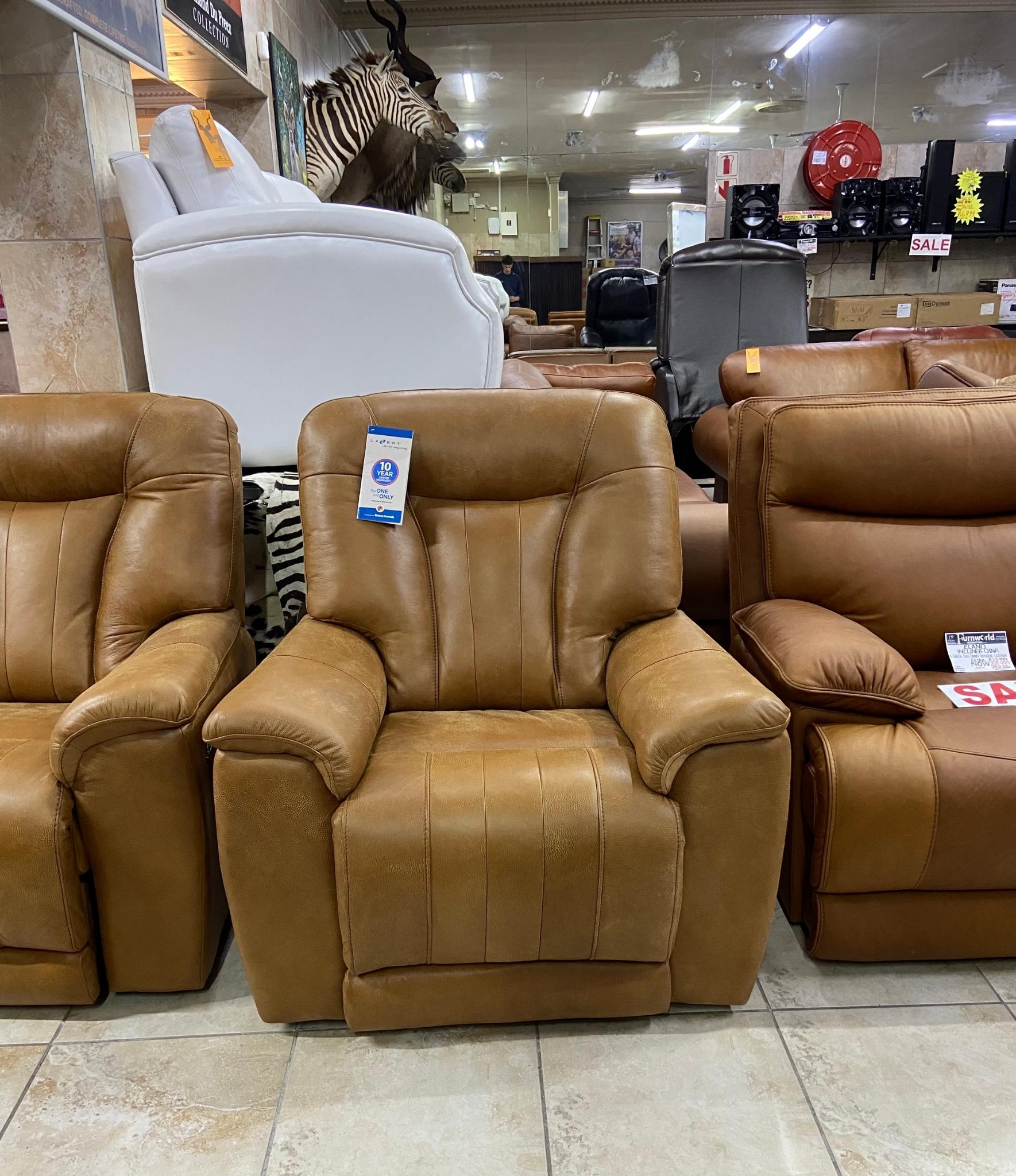 Roma Leather Recliner Chair Side View