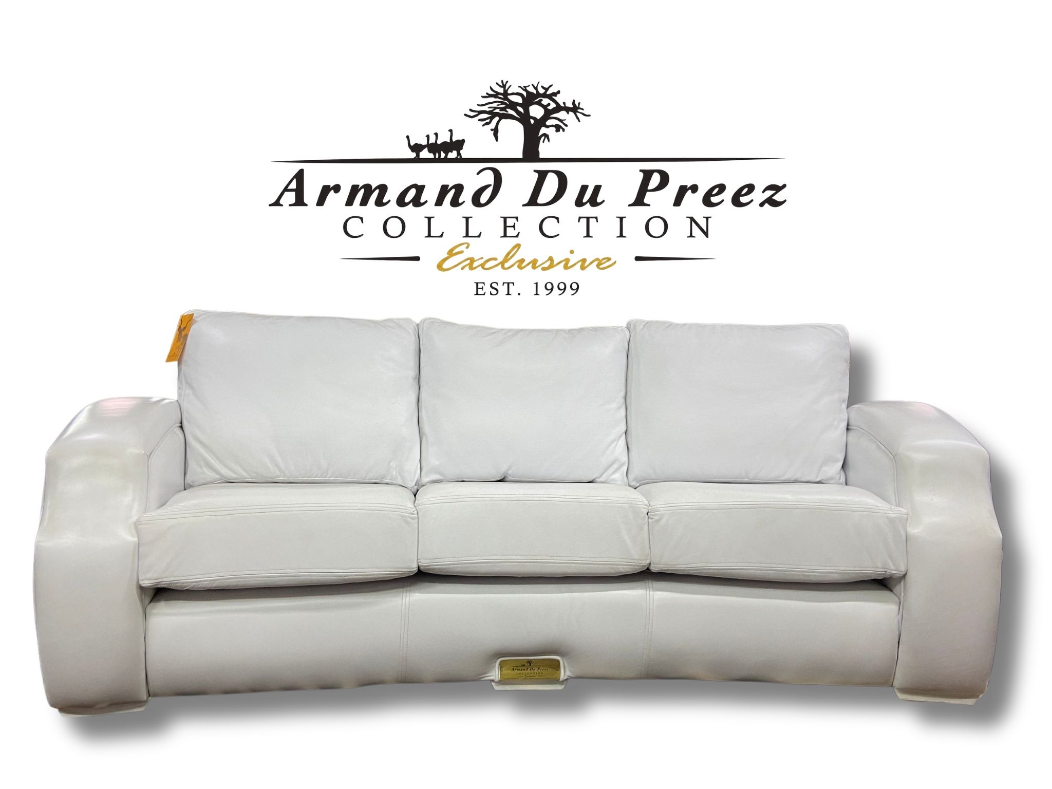 Armand Curve Luxury Sofa - White Leather