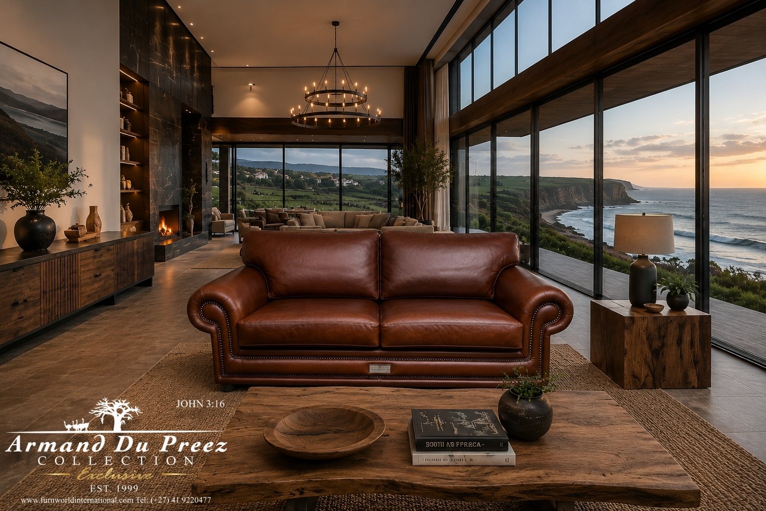Etosha Genuine Leather Couch | Armand du Preez Collection