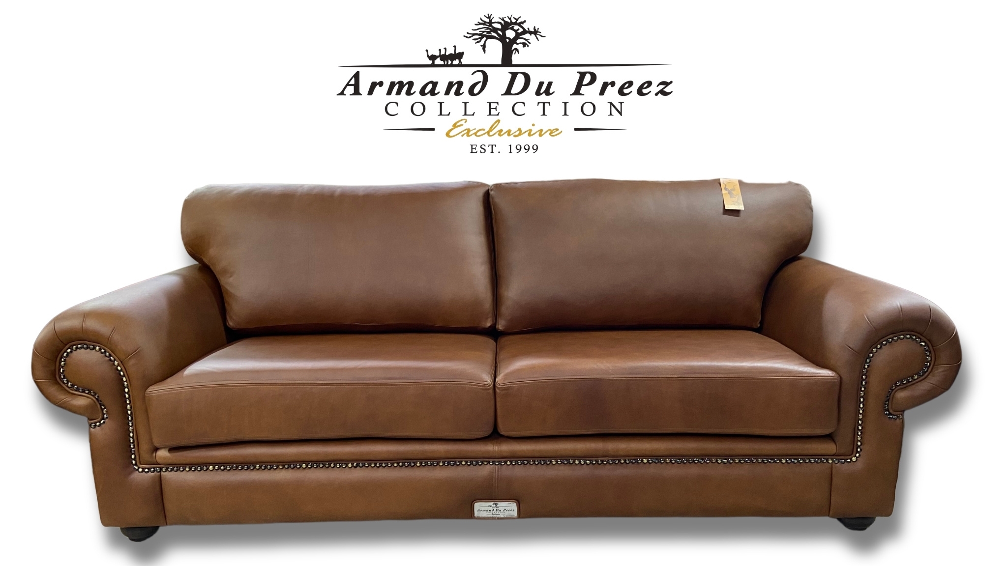 Kudu Leather Couch - A-Grade Full-Grain Genuine Leather