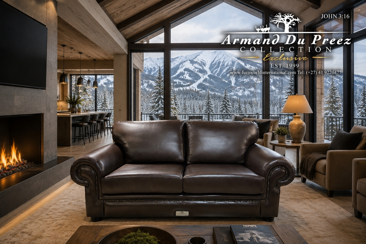 Shamwari Leather Couch - A-Grade Full-Grain Genuine Leather