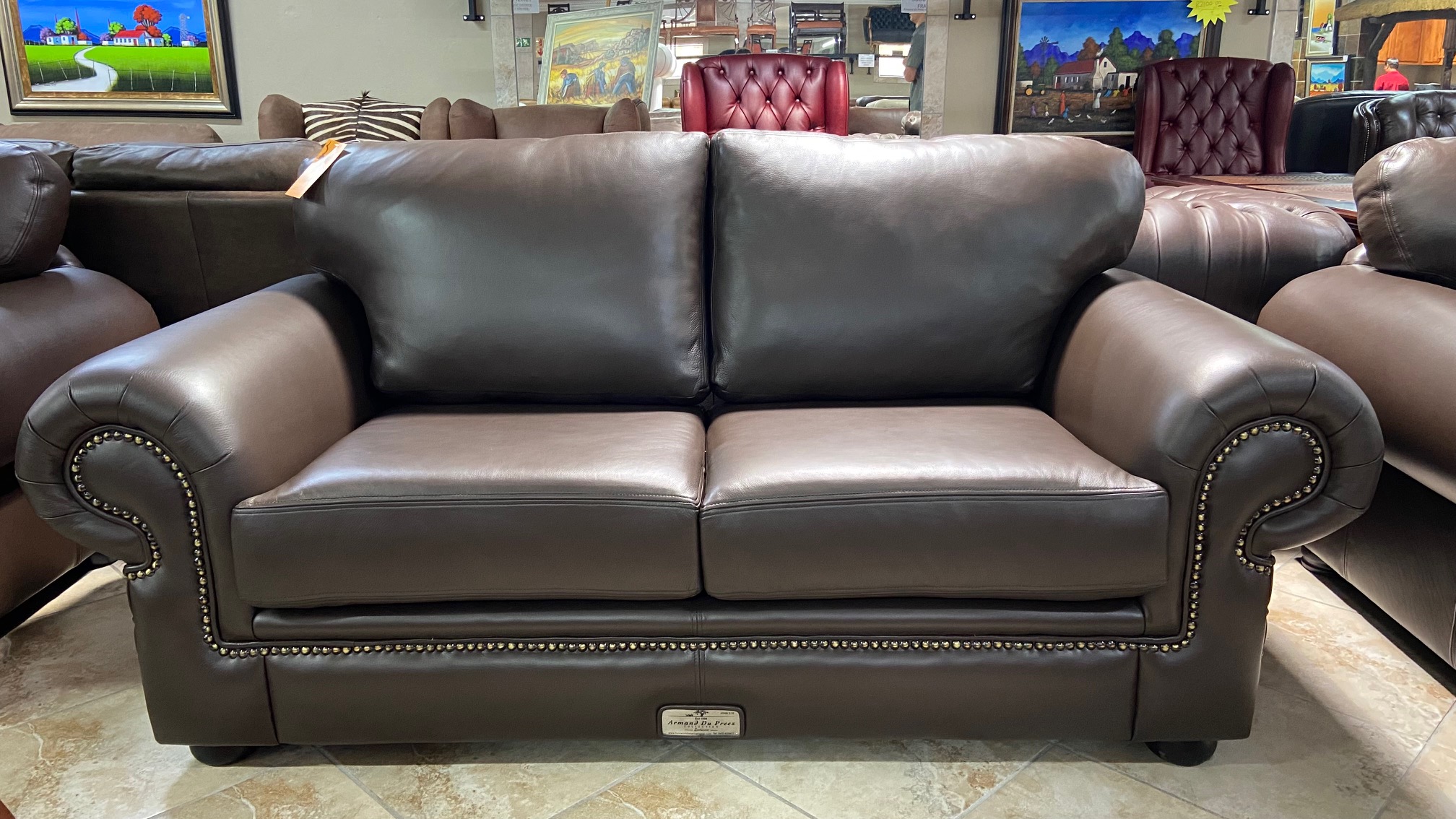 Shamwari Leather Couch Side View